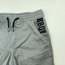 Load image into Gallery viewer, Boys Bad Boy, grey stretch cotton shorts, elasticated, GUC, size 6,  