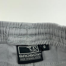 Load image into Gallery viewer, Boys Bad Boy, grey stretch cotton shorts, elasticated, GUC, size 6,  