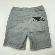 Load image into Gallery viewer, Boys Bad Boy, grey stretch cotton shorts, elasticated, GUC, size 6,  