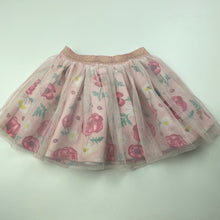 Load image into Gallery viewer, Girls Tutus &amp; Tambourines, floral &amp; tulle skirt, elasticated, L: 25cm, EUC, size 3,  
