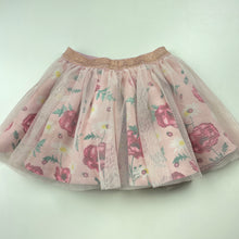 Load image into Gallery viewer, Girls Tutus &amp; Tambourines, floral &amp; tulle skirt, elasticated, L: 25cm, EUC, size 3,  