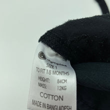 Load image into Gallery viewer, Boys Dymples, black cotton shorts, elasticated, GUC, size 1,  
