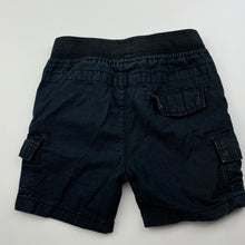 Load image into Gallery viewer, Boys Dymples, black cotton shorts, elasticated, GUC, size 1,  