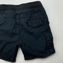 Load image into Gallery viewer, Boys Dymples, black cotton shorts, elasticated, GUC, size 1,  