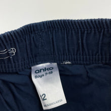 Load image into Gallery viewer, Boys Anko, navy lightweight cotton shorts, elasticated, EUC, size 12,  