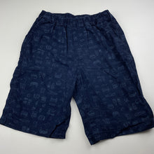 Load image into Gallery viewer, Boys Uniqlo, navy cotton shorts, elasticated, GUC, size 11-12,  