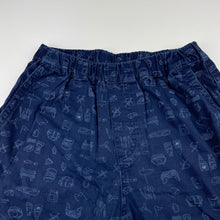 Load image into Gallery viewer, Boys Uniqlo, navy cotton shorts, elasticated, GUC, size 11-12,  