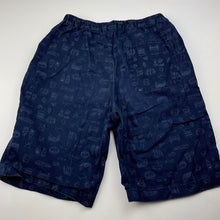 Load image into Gallery viewer, Boys Uniqlo, navy cotton shorts, elasticated, GUC, size 11-12,  