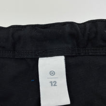 Load image into Gallery viewer, Boys Target, black stretch cotton shorts, adjustable, EUC, size 12,  