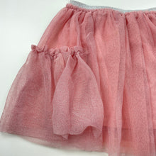 Load image into Gallery viewer, Girls Lily &amp; Dan, lined pink tulle party skirt, elasticated, L: 31cm, FUC, size 5-6,  