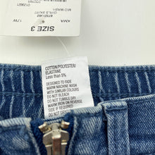Load image into Gallery viewer, Girls H&amp;T, embroidered stretch denim skirt, elasticated, L: 23cm, NEW, size 3,  