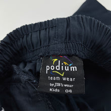 Load image into Gallery viewer, Boys Podium Team Wear, navy lightweight shorts, elasticated, FUC, size 4,  