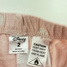 Load image into Gallery viewer, Girls Disney, pink cotton pyjama shorts, elasticated, FUC, size 2,  