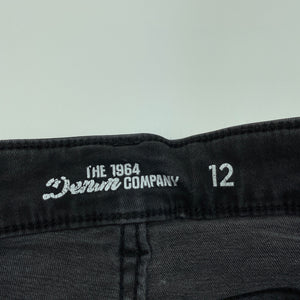 Boys 1964 Denim Co, stretch denim jean shorts, adjustable, FUC, size 12,  