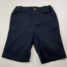 Load image into Gallery viewer, Boys Anko, navy stretch cotton shorts, adjustable, EUC, size 6,  