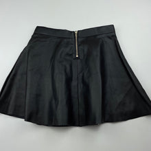 Load image into Gallery viewer, Girls H&amp;M, lined faux leather skirt, adjustable, L: 32.5cm, EUC, size 8,  