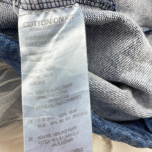 Load image into Gallery viewer, Girls Cotton On, denim &amp; tulle skirt, elasticated, small holes tulle back hem, FUC, size 7,  
