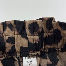 Load image into Gallery viewer, Girls SHEIN, lightweight leopard print shorts, elasticated, EUC, size 4,  