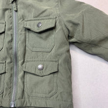 Load image into Gallery viewer, Boys Target, khaki zip up jacket / coat, dinosaur, GUC, size 00,  