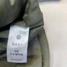 Load image into Gallery viewer, Boys Target, khaki zip up jacket / coat, dinosaur, GUC, size 00,  