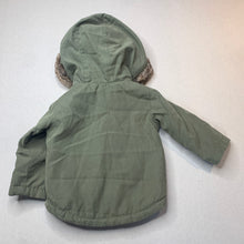 Load image into Gallery viewer, Boys Target, khaki zip up jacket / coat, dinosaur, GUC, size 00,  