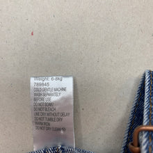 Load image into Gallery viewer, unisex Baby Berry, distressed denim overalls / shortalls, GUC, size 00,  