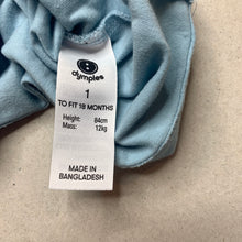 Load image into Gallery viewer, Boys Dymples, blue stretchy t-shirt / top, GUC, size 1,  