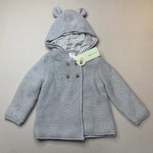 Load image into Gallery viewer, unisex Target, lined knitted cotton hooded cardigan, NEW, size 1,  
