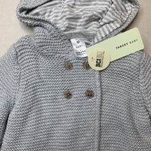 Load image into Gallery viewer, unisex Target, lined knitted cotton hooded cardigan, NEW, size 1,  