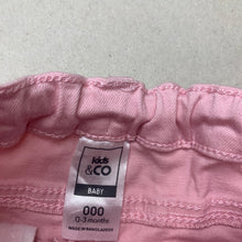 Load image into Gallery viewer, Girls Kids &amp; Co, pink stretchy pants / bottoms, adjustable, EUC, size 000,  