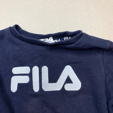 Load image into Gallery viewer, unisex FILA, navy fleece lined sweater / jumper, FUC, size 1,  