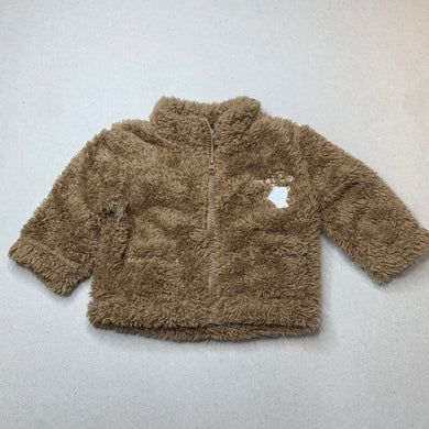 unisex Pumpkin Patch, soft fleece zip up sweater / jacket, armpit to armpit: 26cm, GUC, size 000-00,  