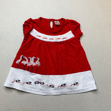 Load image into Gallery viewer, Girls Mini Bee, red &amp; white casual dress, FUC, size 000, L: 30cm
