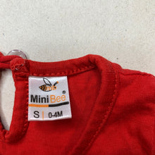 Load image into Gallery viewer, Girls Mini Bee, red &amp; white casual dress, FUC, size 000, L: 30cm