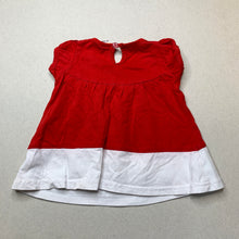 Load image into Gallery viewer, Girls Mini Bee, red &amp; white casual dress, FUC, size 000, L: 30cm