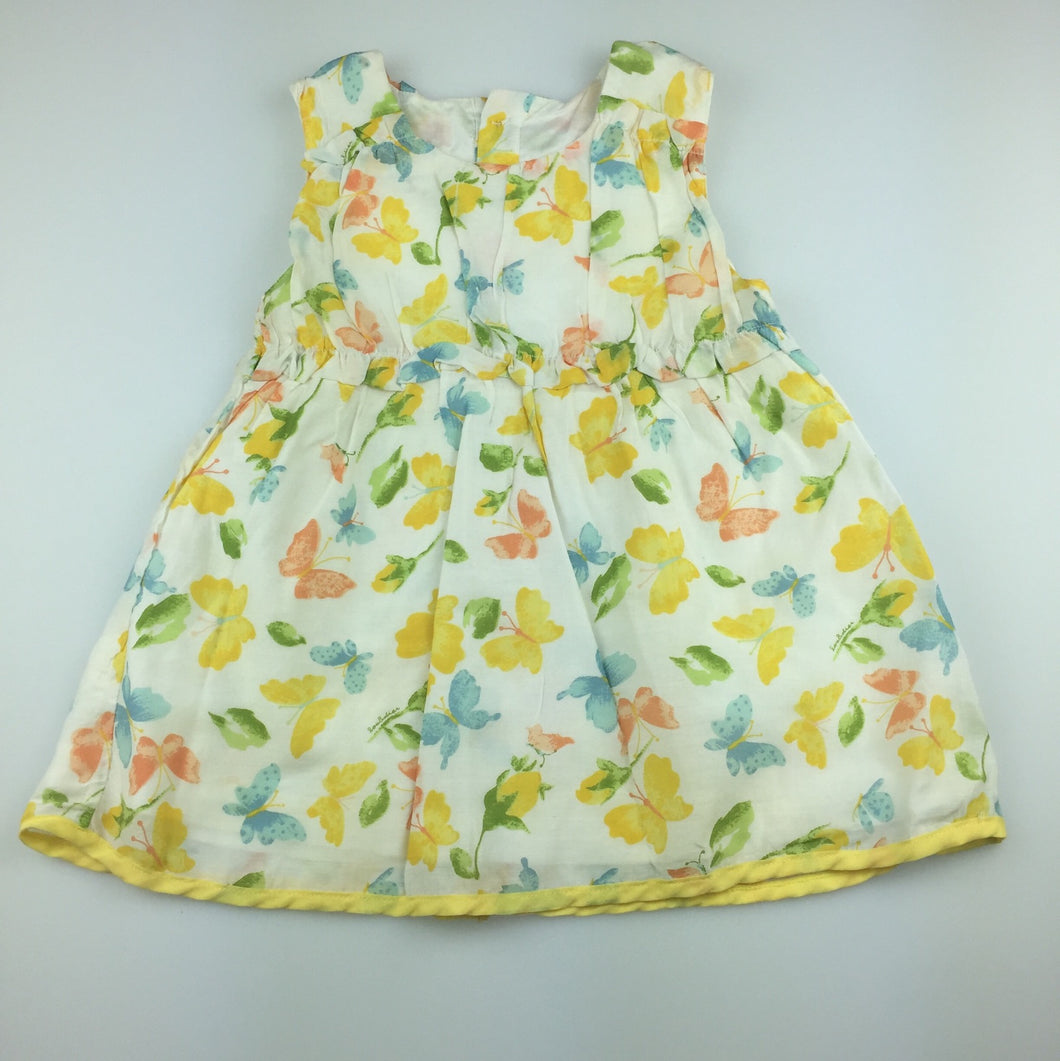 Girls Lou & Dier, pretty butterfly print lightweight party dress, GUC, size 1