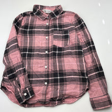Load image into Gallery viewer, Girls H&amp;M, pink check cotton long sleeve shirt, GUC, size 9,  