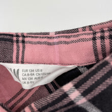 Load image into Gallery viewer, Girls H&amp;M, pink check cotton long sleeve shirt, GUC, size 9,  