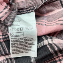 Load image into Gallery viewer, Girls H&amp;M, pink check cotton long sleeve shirt, GUC, size 9,  