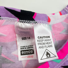 Load image into Gallery viewer, Girls Bonds, colourful stretchy pyjama top, EUC, size 14,  