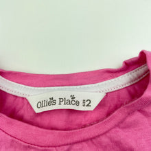 Load image into Gallery viewer, Girls Ollie's Place, pink cotton t-shirt / top, GUC, size 2,  
