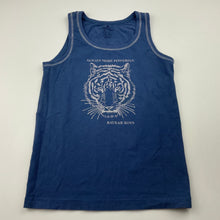 Load image into Gallery viewer, Boys BAYKAR, blue singlet top, tiger, GUC, size 7-8,  