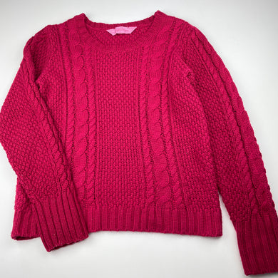 Girls Pink Sugar, cable knit sweater / jumper, pilling, FUC, size 12,  