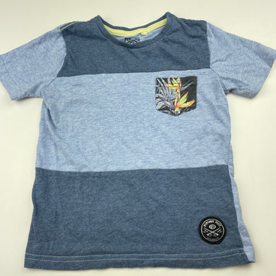 Boys Piping Hot, blue marle cotton t-shirt / top, GUC, size 4,  