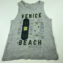 Load image into Gallery viewer, Boys B Collection, grey marle tank top, skateboards, FUC, size 6,  