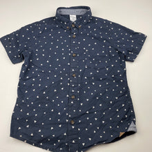Load image into Gallery viewer, Boys Target, navy cotton short sleeve shirt, GUC, size 6,  