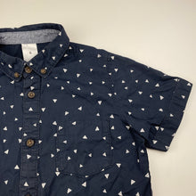 Load image into Gallery viewer, Boys Target, navy cotton short sleeve shirt, GUC, size 6,  