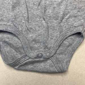 unisex AS Colour, grey cotton bodysuit / romper, GUC, size 000,  