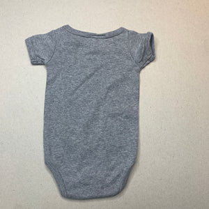 unisex AS Colour, grey cotton bodysuit / romper, GUC, size 000,  