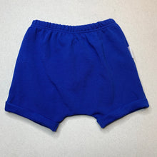 Load image into Gallery viewer, unisex Sooki Baby, royal blue lightweight shorts, elasticated, EUC, size 1,  